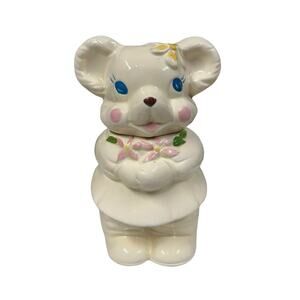 Vintage 1940’s Shawnee 2 Sided Bear Cookie Jar Boy Bear‎ Girl Bear Collectible!
